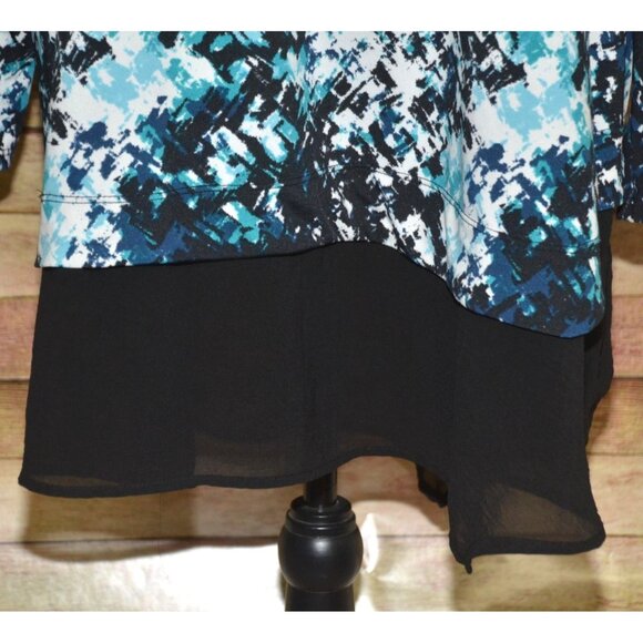 Avenue Women's Tunic Blouse Plus Size 22W 24W Abstract Pattern Stretch Office - Picture 4 of 10